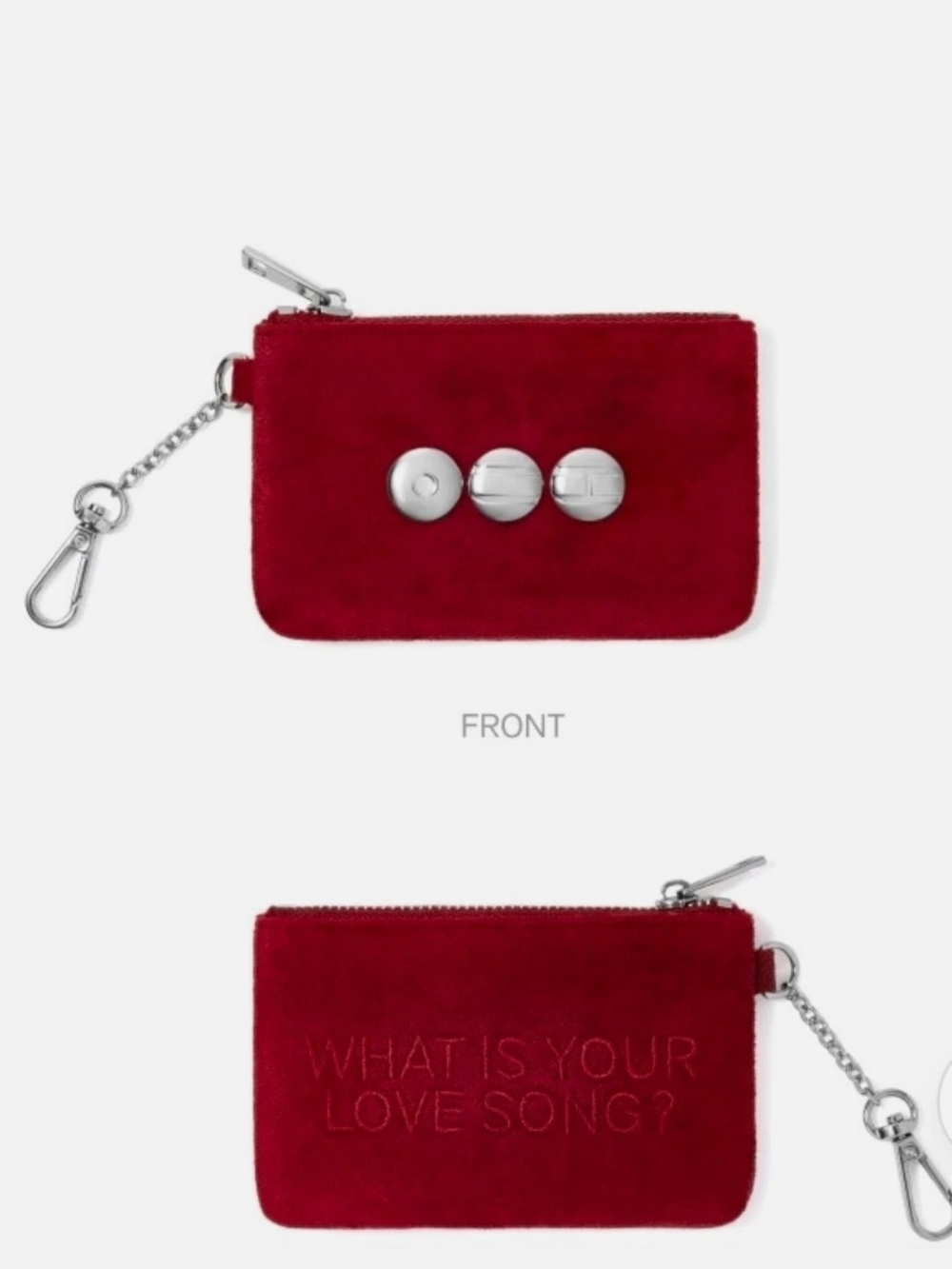 BTS Red Card Holder Zip Pouch Arirang Official Tour Merch What's Your Love Song
